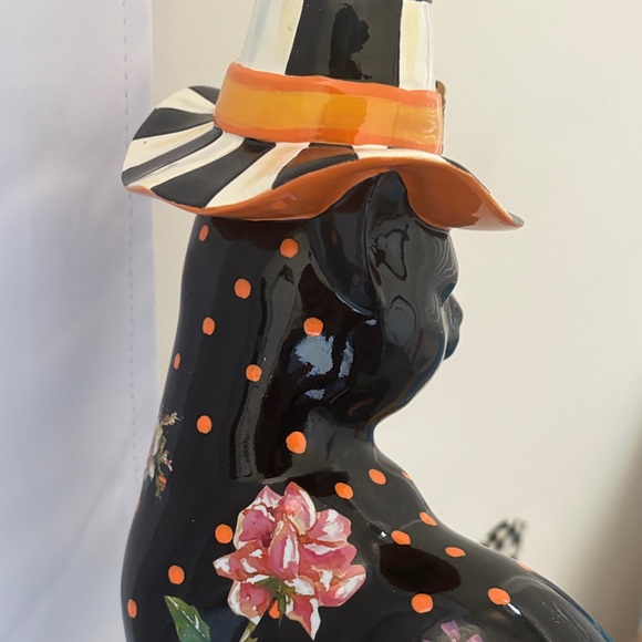 Mackenzie childs Cat Figurine will come bubble wrapped! Has some Staining! - Picture 5 of 5